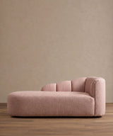 Blush Curved Chaise Three Seater Sofa
