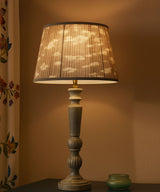 Rustic Beige Ikat Pleated Lam