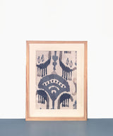 Blues Embroidered Ikat Wall Art - Zufolo Designs