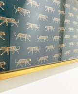 Emerald Green Walking Leopard Wall Art - Zufolo Designs