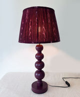 Mulberry Table Lamp with Maroon Ikat Pleated Shade