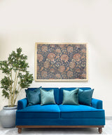 Eton Peacock Blue Three Seater Sofa - Zufolo Designs