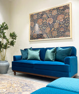 Eton Peacock Blue Three Seater Sofa - Zufolo Designs