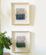 Ombre Green Fringed Wall Art - Zufolo Designs