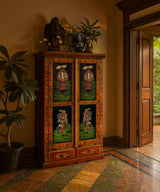 Zen Hand Painted Armoire  / Cabinet - Zufolo Designs