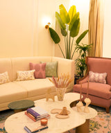 Blush Embroidered Accent Wing Chair - Zufolo Designs