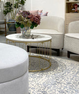 Dull Gold Marble Coffee Table - Zufolo Designs