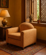 Tangerine Embroidered Club Accent Chair - Zufolo Designs