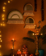 Fringed Half Moon Mirrors Set Of Three - Zufolo Designs