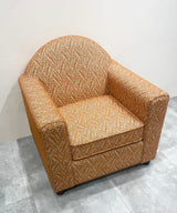 Tangerine Embroidered Club Accent Chair - Zufolo Designs