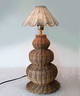 Woven Dune Cane Lamp Shade and Base