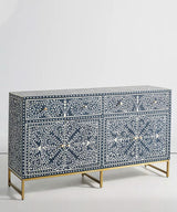 Floral Vegan Inlay Console / Side Board - Zufolo Designs