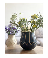 Afro Coal Terracotta Cane Vase - Zufolo Designs