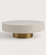 Ivory Mosaic Vegan Inlay Coffee Table