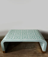Pastel Green Mosaic Vegan Inlay Coffee Table - Zufolo Designs