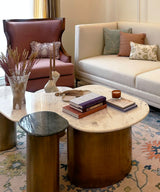Marble three tier coffee table. - Zufolo Designs