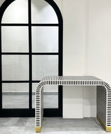 Vegan Inlay Black and White console - Zufolo Designs