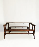 Dark Convertible Bench Turns Into Dining Table - Zufolo Designs