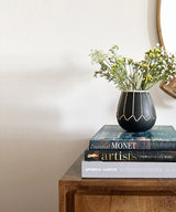 Afro Coal Terracotta Cane Vase - Zufolo Designs