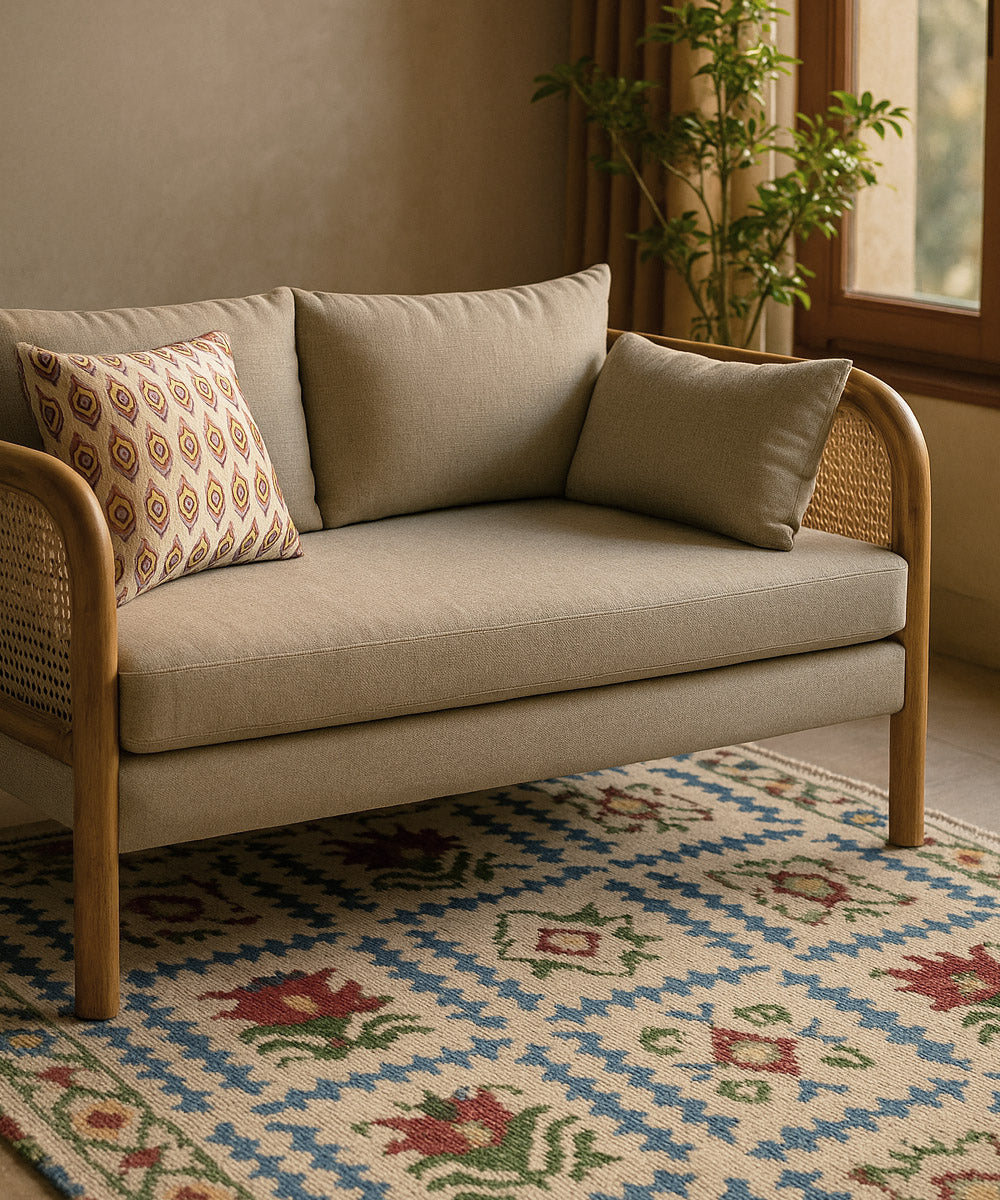 Teak Cane Chair Sofa