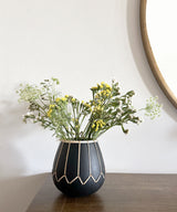 Afro Coal Terracotta Cane Vase - Zufolo Designs