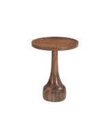 Carved Round End Table - Zufolo Designs
