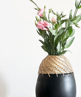 Dory coal Terracotta Cane Vase - Zufolo Designs