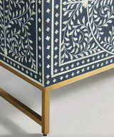 Floral Vegan Inlay Console / Side Board - Zufolo Designs