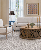 Floral Hand Carved Round Table