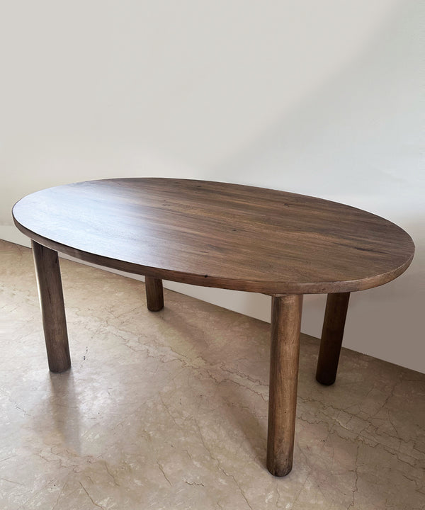 Oval Wooden Dining Table