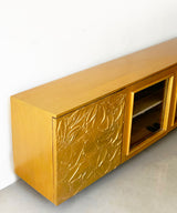 Gold Textured Midia Unit - Zufolo Designs