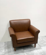 English Lounge Faux Leather Chair
