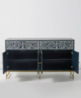 Floral Vegan Inlay Console / Side Board - Zufolo Designs