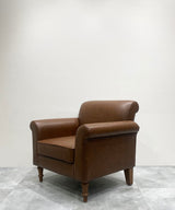 English Lounge Faux Leather Chair - Zufolo Designs