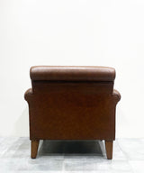English Lounge Faux Leather Chair