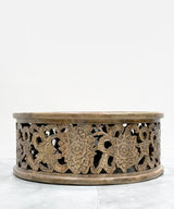 Floral Hand Carved Round Table - Zufolo Designs