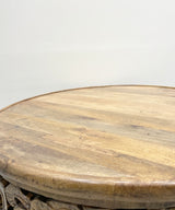 Floral Hand Carved Round Table - Zufolo Designs