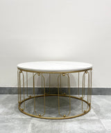 Dull Gold Marble Coffee Table - Zufolo Designs