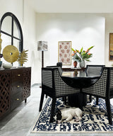 Teak Overlap Hand Carved Console / Buffet - Zufolo Designs