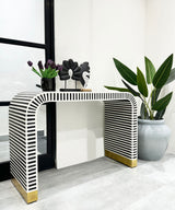 Vegan Inlay Black and White console - Zufolo Designs