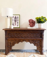 Antique Maharaja Carved Console - Zufolo Designs