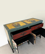 Hand painted Botanical Console / Buffet - Zufolo Designs