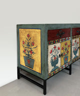 Hand painted Botanical Console / Buffet - Zufolo Designs