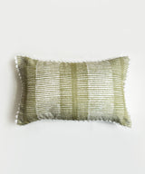 Long stripe olive cushion cover - Zufolo Designs