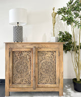 Tani Hand Carved Entryway Cabinet - Zufolo Designs