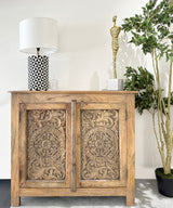 Tani Hand Carved Entryway Cabinet - Zufolo Designs