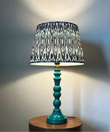 Turquoise Gloss Table Lamp Ikat Shade - Zufolo Designs