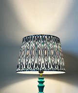 Turquoise Gloss Table Lamp Ikat Shade - Zufolo Designs