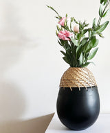 Dory coal Terracotta Cane Vase - Zufolo Designs