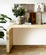 Saffron Vegan Inlay Console Table